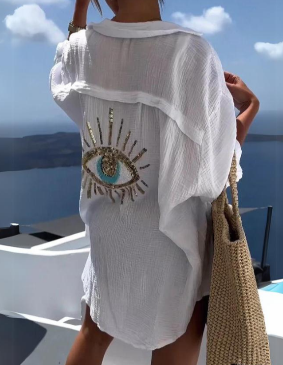 Miriam | Damen Hemd mit Nazar Auge
