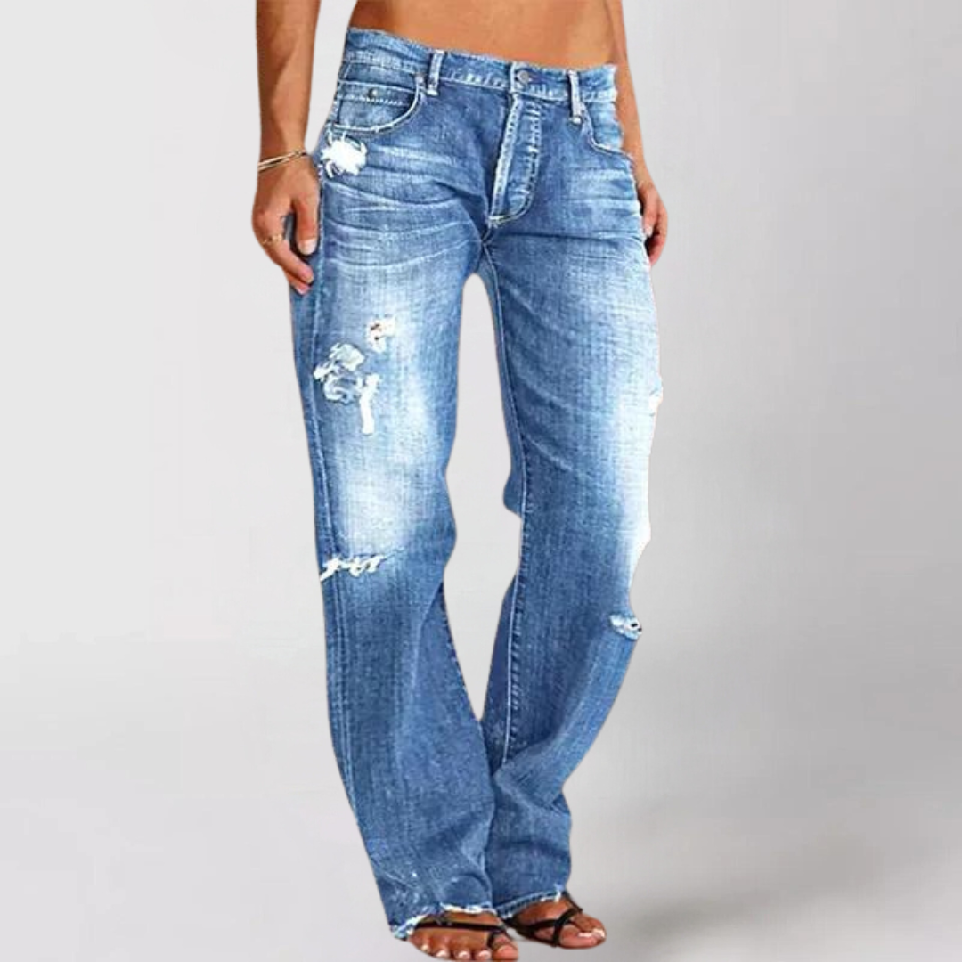 Adelheid | Damen Locker weit geschnittene Denim-Jeans