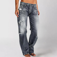 Adelheid | Damen Locker weit geschnittene Denim-Jeans