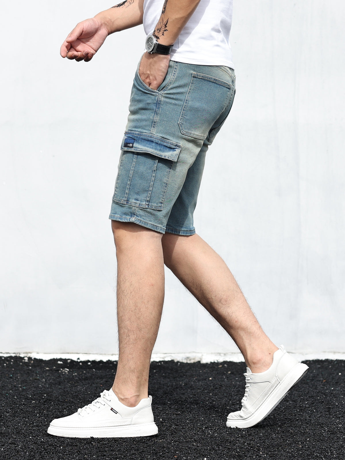 Bazyli | Herren Cargo Denim Shorts