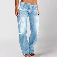 Adelheid | Damen Locker weit geschnittene Denim-Jeans