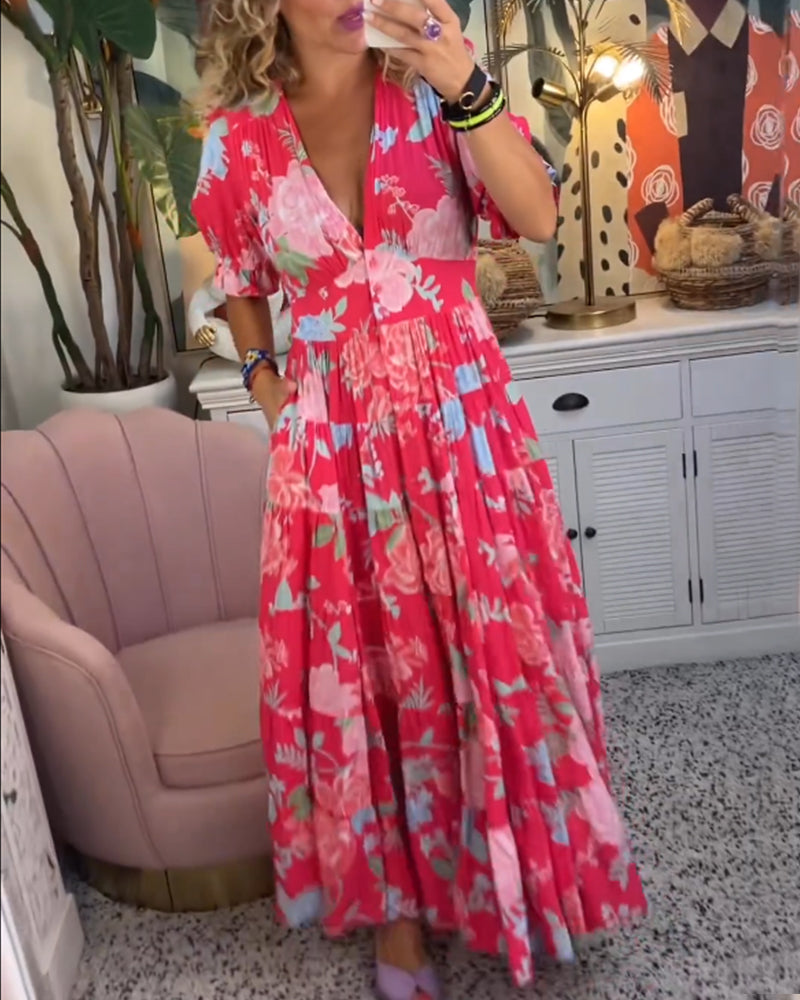 Lucimara | Damen Kleid Mit Blumenmuster