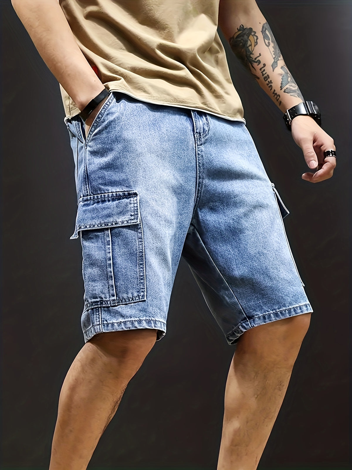 Bazyli | Herren Cargo Denim Shorts