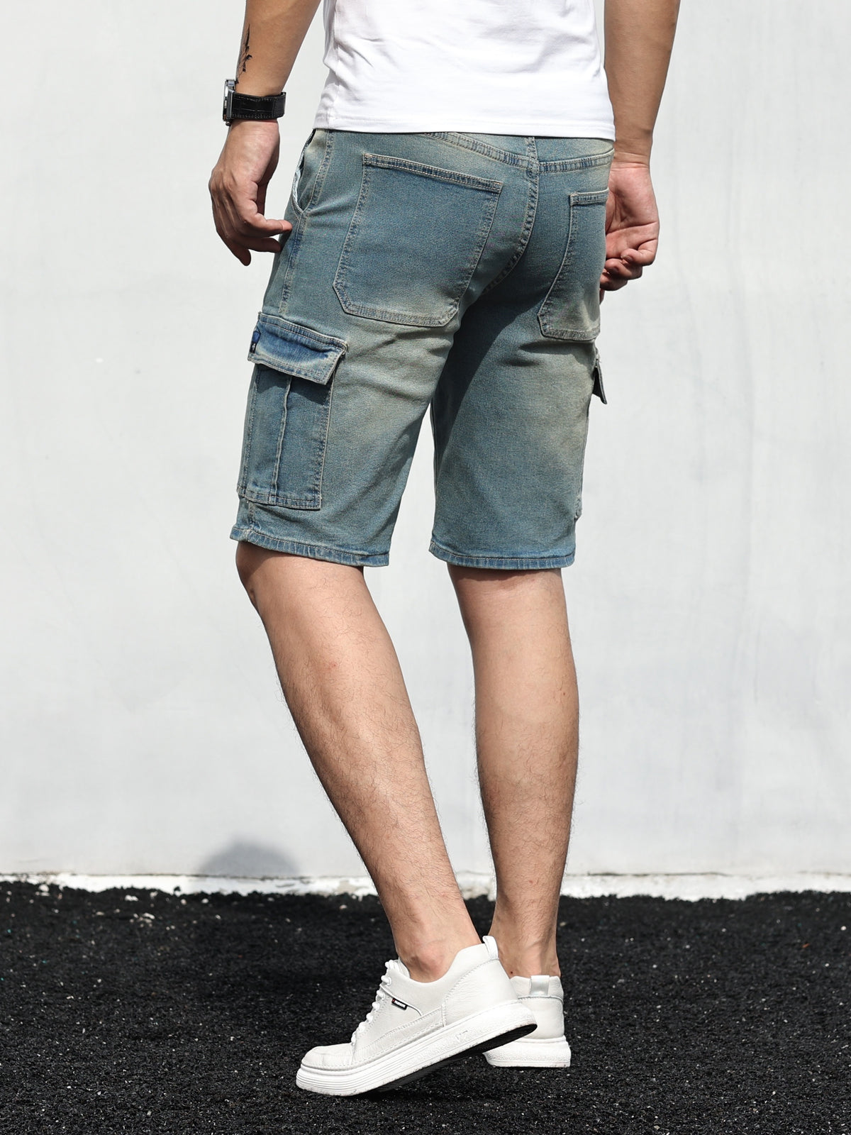 Bazyli | Herren Cargo Denim Shorts