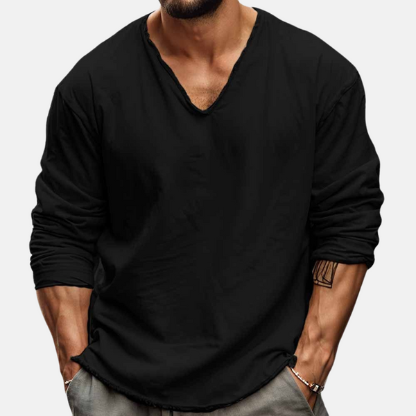 Modernes Freizeit Herren Langarm Shirt