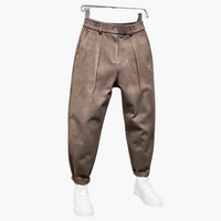 Elegante Melierte Herren Stoffhose
