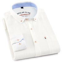 Leinen Button-Down Hemd Herren Langarm