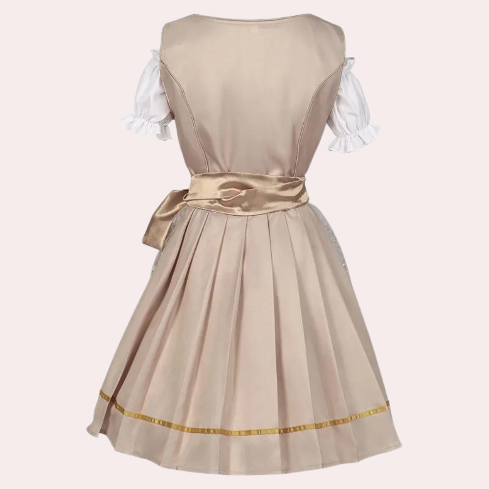 Elegantes Midi-Dirndl-Kleid für Damen in Khaki