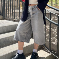Damen Knie-Lange Jeans-Shorts