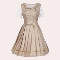 Elegantes Midi-Dirndl-Kleid für Damen in Khaki