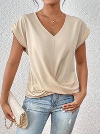 Lässiges Damen T-Shirt V-Ausschnitt Weich