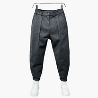Elegante Melierte Herren Stoffhose