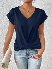 Lässiges Damen T-Shirt V-Ausschnitt Weich