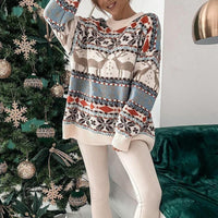 Gemütlicher & wärmender Damen-Pullover im Weihnachts-Look