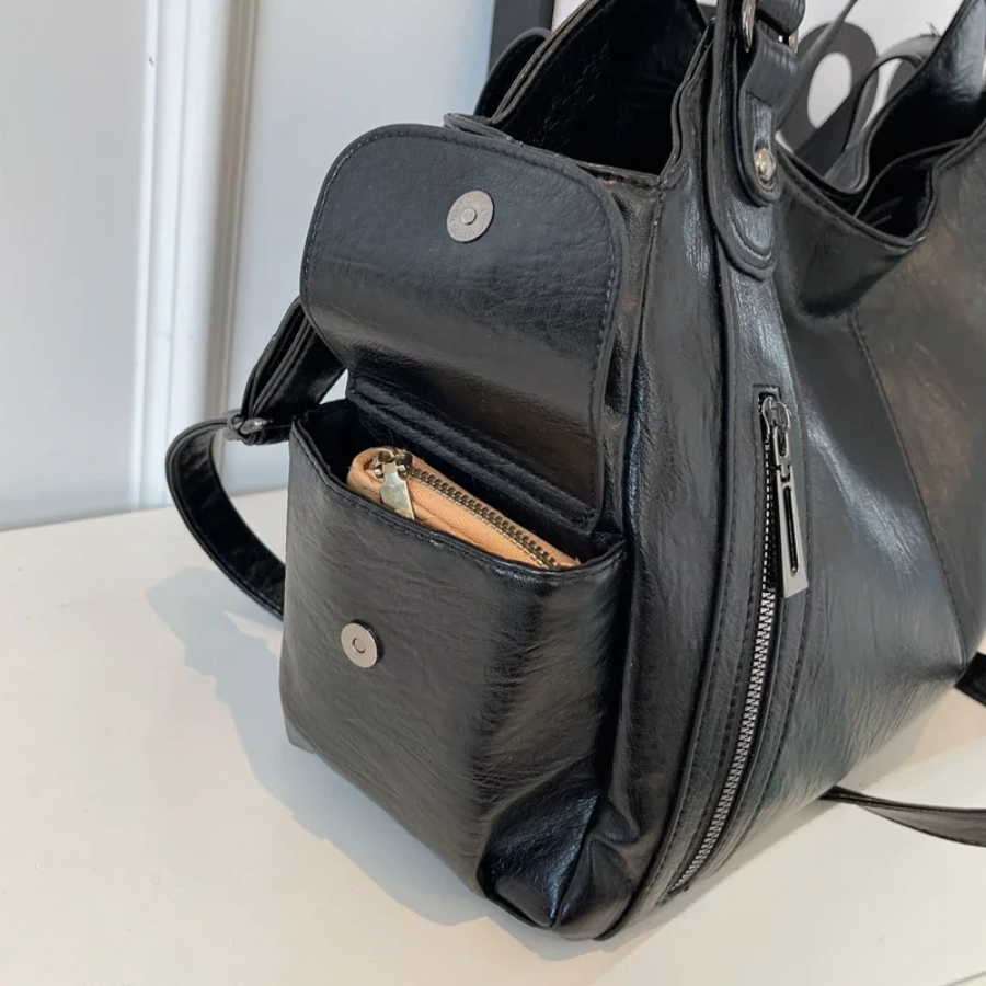 Elegante Damen-Schultertasche aus Leder