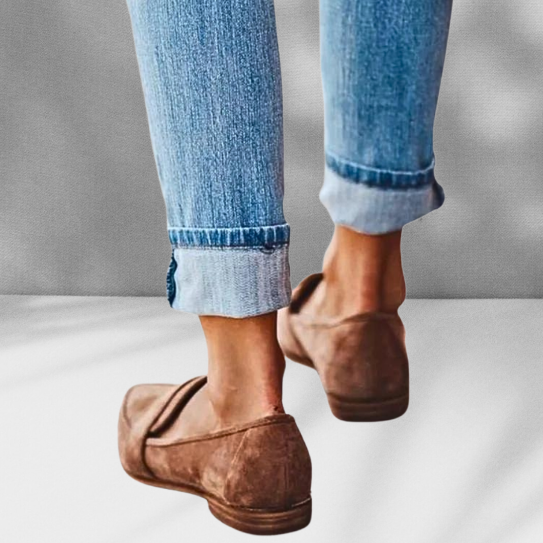 Spitze Wildleder Damen Loafer