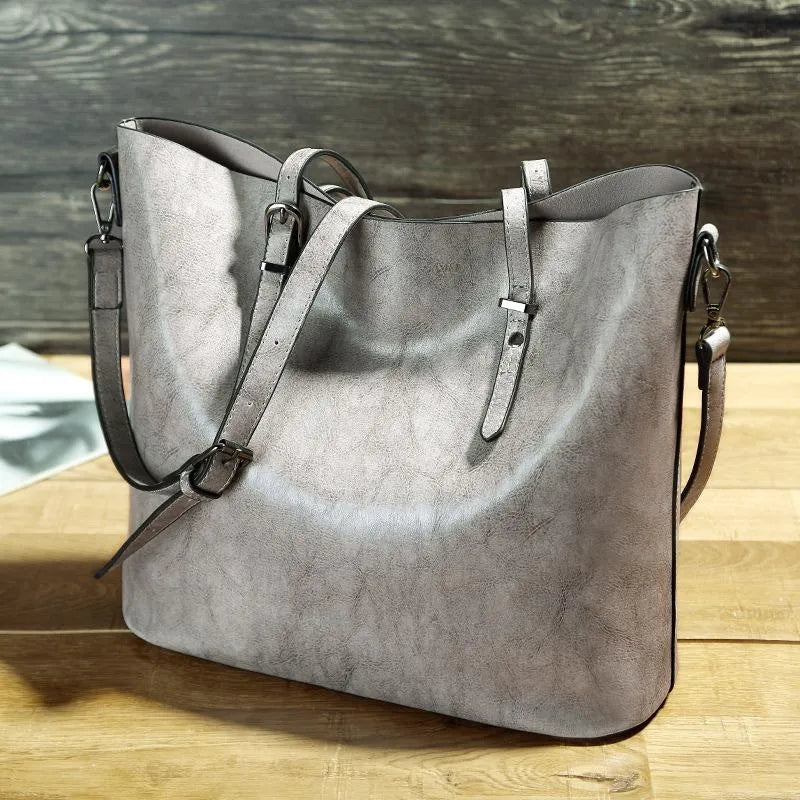 Vintage Damen Schultertasche Kunstleder