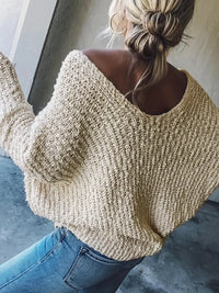 Damen Pullover mit V-Ausschnitt und Langarm