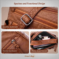 Elegante Damen Handtasche aus weichem Leder