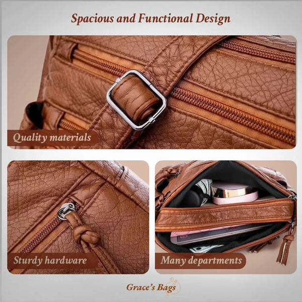 Elegante Damen Handtasche aus weichem Leder