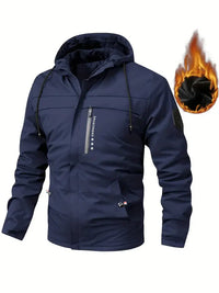 Hochwertige Winterjacke mit Fellinnenfutter und Taschen für Herren