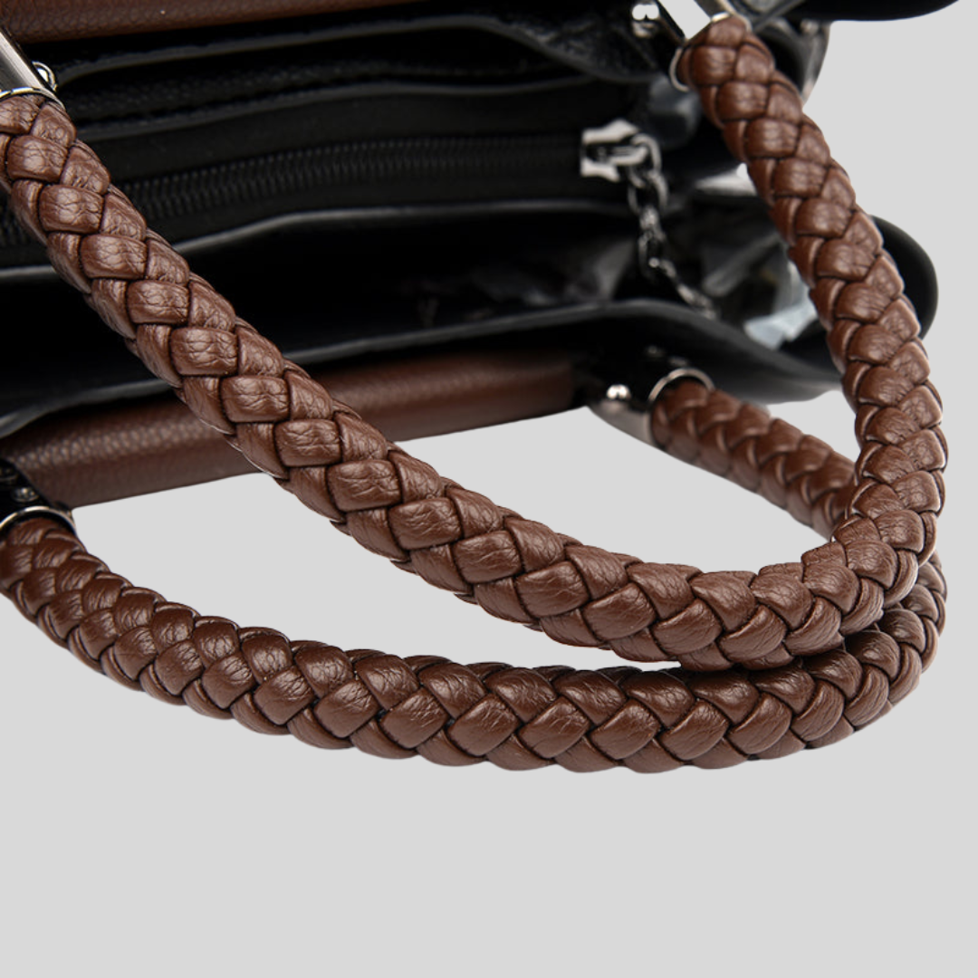 Elegante Damen Handtasche aus echtem Leder mit verstellbarem Schultergurt