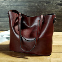 Vintage Damen Schultertasche Kunstleder
