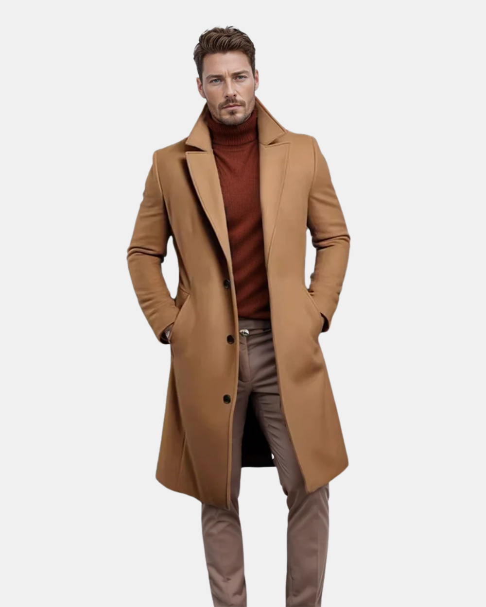 Klassischer Herren Trenchcoat aus Baumwolle