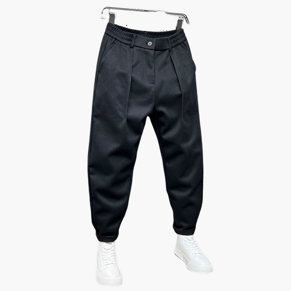 Elegante Melierte Herren Stoffhose