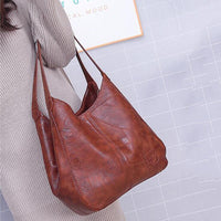 Vintage Leder Damen Handtasche