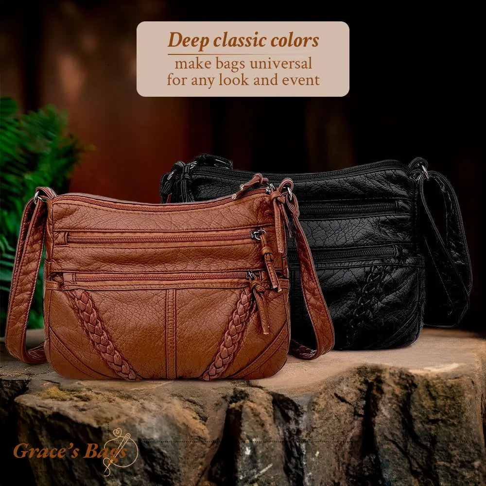 Elegante Damen Handtasche aus weichem Leder