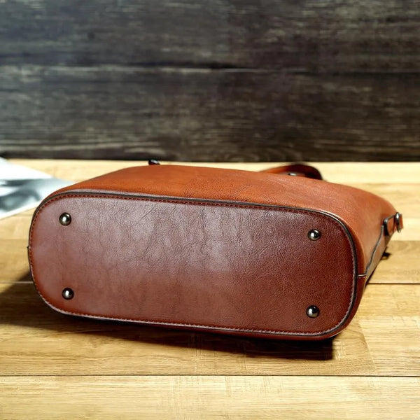 Vintage Damen Schultertasche Kunstleder