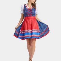 Elegantes Damen Dirndl für Oktoberfest in Blau