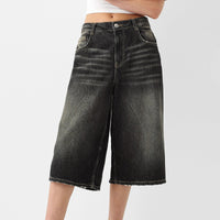 Damen Knie-Lange Jeans-Shorts