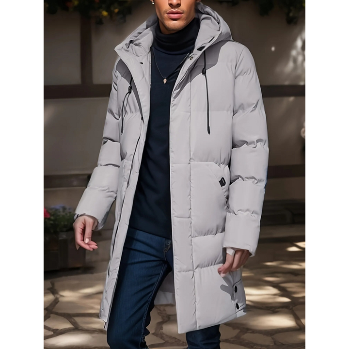 Herren Winterparka | Lange Jacke mit Kapuze