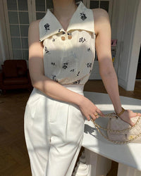 Elegante Vintage Damen Bluse