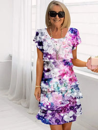 Elegantes Blumen Damen Maxikleid