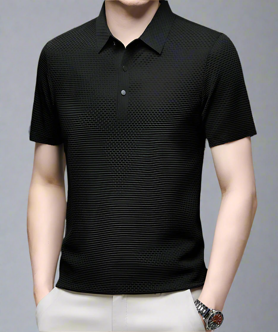 Hochwertiges, atmungsaktives Mesh-Poloshirt für Herren