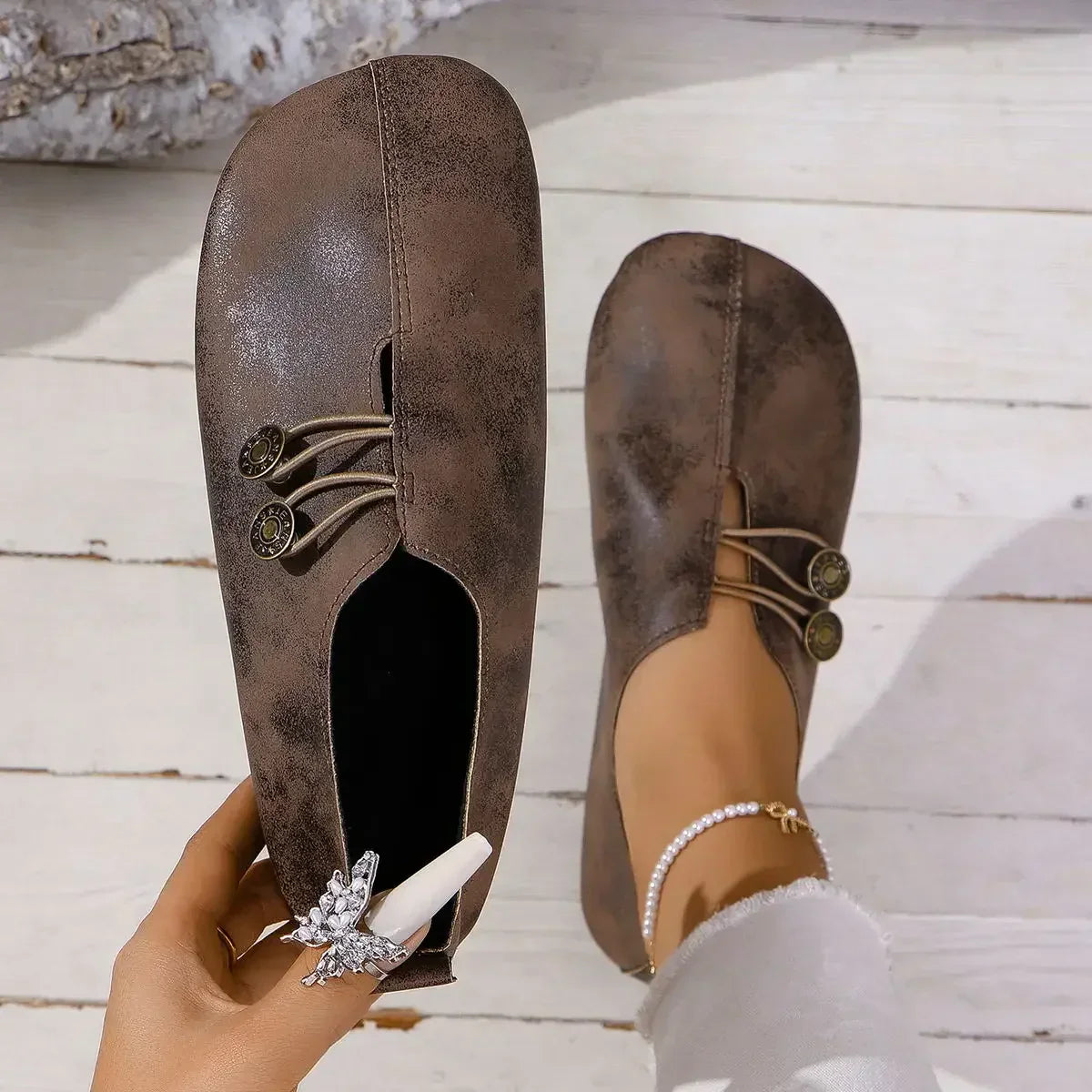 Elegante Damen Wildleder Loafer