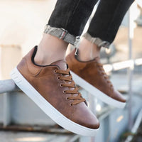 Casual Shoes Loafers British Leather Sneakers Flats Shoes Classic Men Leather Shoes Spring Summer New Trendy All-Match Platform