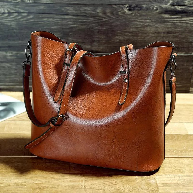 Vintage Damen Schultertasche Kunstleder