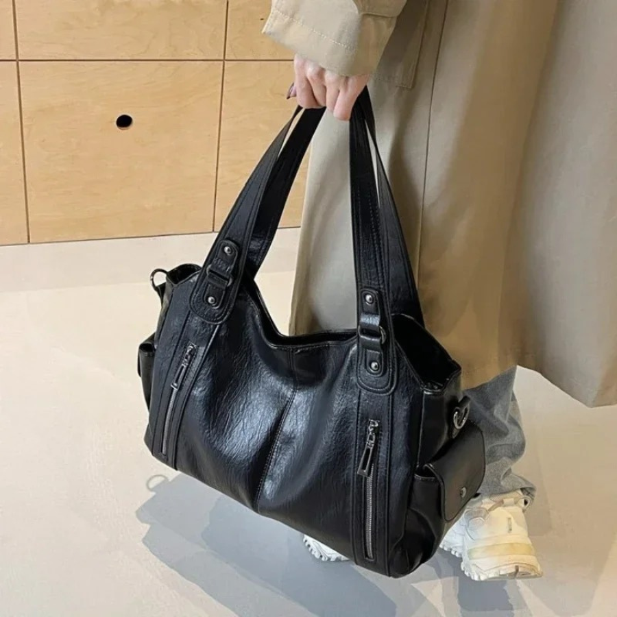 Elegante Damen-Schultertasche aus Leder