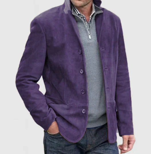 Klassische Herren Wildlederjacke