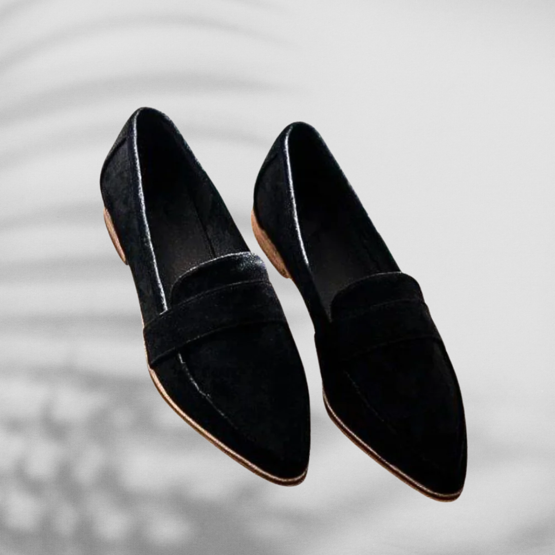 Spitze Wildleder Damen Loafer