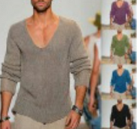 Herren Strickpullover mit V-Ausschnitt - Elegante Passform