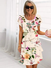 Elegantes Blumen Damen Maxikleid