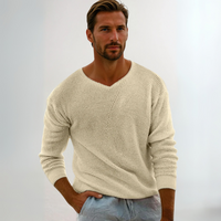 Herren Waffel-Strick Pullover - Klassisch & Bequem