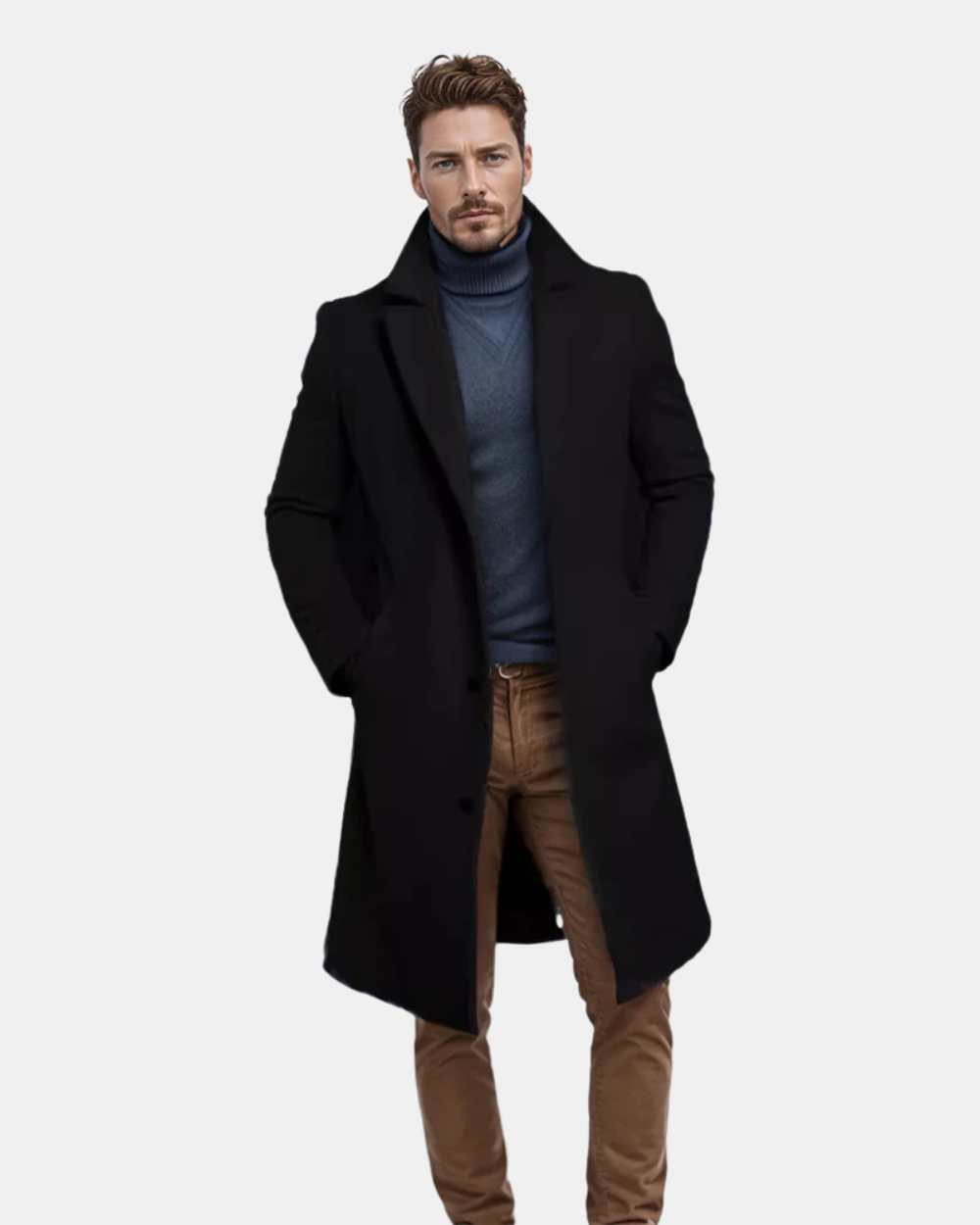 Klassischer Herren Trenchcoat aus Baumwolle