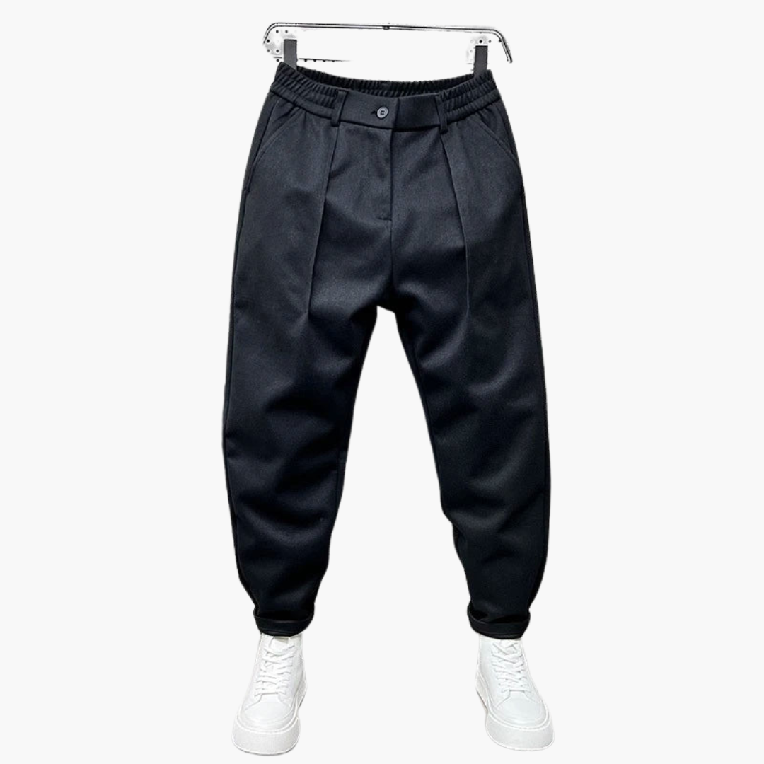 Elegante Melierte Herren Stoffhose
