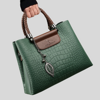 Elegante Damen Handtasche aus echtem Leder mit verstellbarem Schultergurt